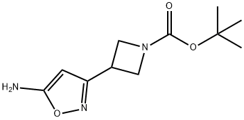 1-Azetidinecarboxylic acid, 3-(5-amino-3-isoxazolyl)-, 1,1-dimethylethyl ester Structure