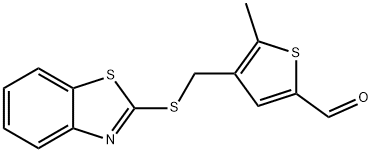 4-[(1,3-benzothiazol-2-ylthio)methyl]-5-methylthiophene-2-carbaldehyde Structure