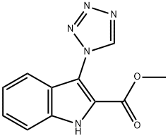 methyl 3-(1{H}-tetrazol-1-yl)-1{H}-indole-2-carboxylate Structure