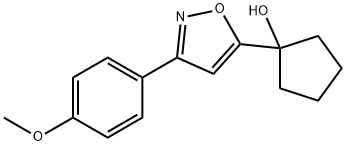 1-[3-(4-methoxyphenyl)isoxazol-5-yl]cyclopentanol Structure