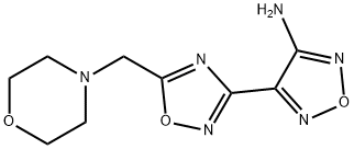 4-[5-(morpholin-4-ylmethyl)-1,2,4-oxadiazol-3-yl]-1,2,5-oxadiazol-3-amine Structure