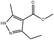 1H-Pyrazole-4-carboxylic acid, 3-ethyl-5-methyl-, methyl ester 구조식 이미지