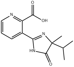 2-Pyridinecarboxylic acid, 3-[4,5-dihydro-4-methyl-4-(1-methylethyl)-5-oxo-1H-imidazol-2-yl]- Structure