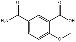 Benzoic acid, 5-(aminocarbonyl)-2-methoxy- Structure