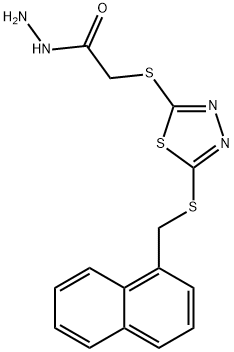 2-({5-[(naphthalen-1-ylmethyl)sulfanyl]-1,3,4-thiadiazol-2-yl}sulfanyl)acetohydrazide 구조식 이미지