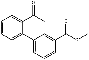 [1,1'-Biphenyl]-3-carboxylic acid, 2'-acetyl-, methyl ester Structure