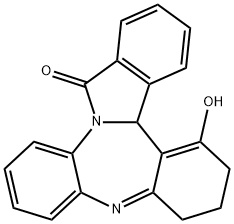 5-hydroxy-7,8-dihydro-4bH-dibenzo[2,3:5,6][1,4]diazepino[7,1-a]isoindol-15(6H)-one Structure