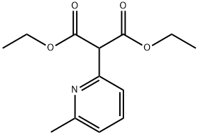 Propanedioic acid, 2-(6-methyl-2-pyridinyl)-, 1,3-diethyl ester Structure