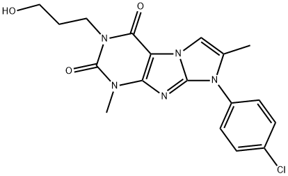 6-(4-chlorophenyl)-2-(3-hydroxypropyl)-4,7-dimethylpurino[7,8-a]imidazole-1,3-dione Structure