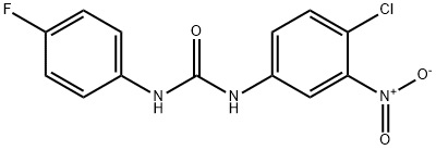 Urea, N-(4-chloro-3-nitrophenyl)-N'-(4-fluorophenyl)- 구조식 이미지