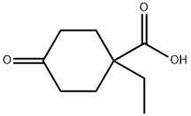 Cyclohexanecarboxylic acid, 1-ethyl-4-oxo- Structure