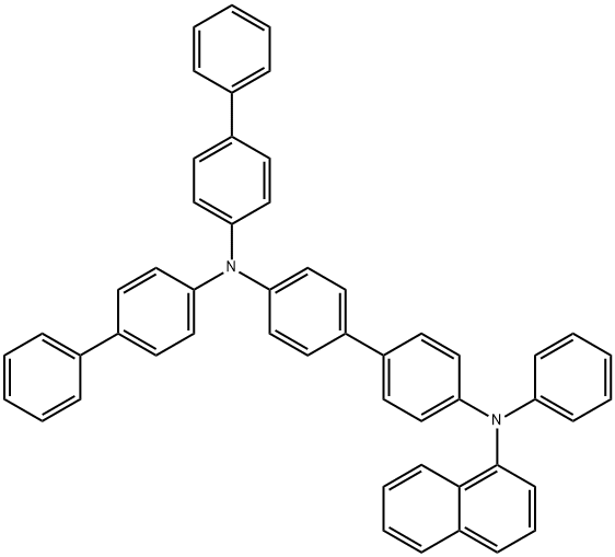 N4,N4-di(biphenyl-4-yl)-N4'-(naphthalen-1-yl)-N4'-phenyl-biphenyl-4,4'-diamine 구조식 이미지
