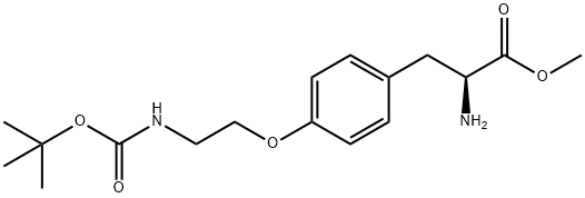 L-Tyrosine, O-[2-[[(1,1-dimethylethoxy)carbonyl]amino]ethyl]-, methyl ester Structure