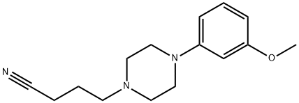 1-Piperazinebutanenitrile, 4-(3-methoxyphenyl)- Structure