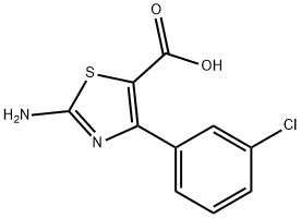 5-Thiazolecarboxylic acid, 2-amino-4-(3-chlorophenyl)- Structure