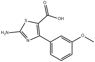 5-Thiazolecarboxylic acid, 2-amino-4-(3-methoxyphenyl)- Structure