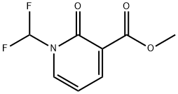 3-Pyridinecarboxylic acid, 1-(difluoromethyl)-1,2-dihydro-2-oxo-, methylester 구조식 이미지