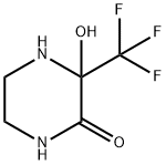 2-Piperazinone, 3-hydroxy-3-(trifluoromethyl)- Structure