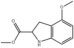 1H-Indole-2-carboxylic acid, 2,3-dihydro-4-methoxy-, methyl ester Structure