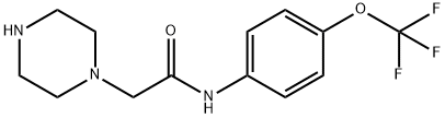 1-Piperazineacetamide, N-[4-(trifluoromethoxy)phenyl]- Structure