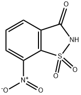 1,2-Benzisothiazol-3(2H)-one, 7-nitro-, 1,1-dioxide 구조식 이미지