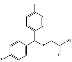 Acetic acid, 2-[[bis(4-fluorophenyl)methyl]thio]- Structure