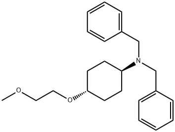 Benzenemethanamine, N-[trans-4-(2-methoxyethoxy)cyclohexyl]-N-(phenylmethyl)- Structure