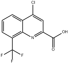 2-Quinolinecarboxylic acid, 4-chloro-8-(trifluoromethyl)- Structure