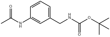 tert-Butyl N-[(3-acetamidophenyl)methyl]carbamate Structure