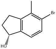 1H-Inden-1-ol, 5-bromo-2,3-dihydro-4-methyl-, (1R)- 구조식 이미지