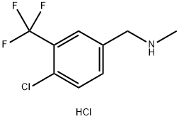 Benzenemethanamine, 4-chloro-N-methyl-3-(trifluoromethyl)-, hydrochloride (1:1) Structure