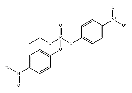 Ethyl bis(p-nitrophenol) phosphate 구조식 이미지