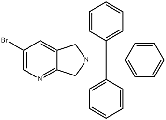 5H-Pyrrolo[3,4-b]pyridine, 3-bromo-6,7-dihydro-6-(triphenylmethyl)- 구조식 이미지