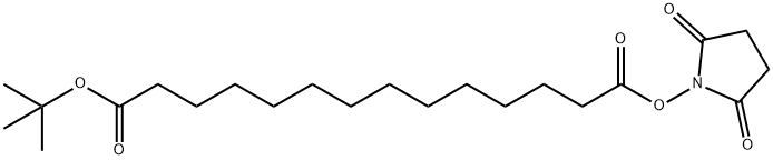 Tetradecanedioic acid, 1-(1,1-dimethylethyl) 14-(2,5-dioxo-1-pyrrolidinyl) ester Structure