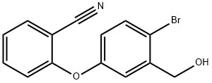 2-[4-Bromo-3-(hydroxymethyl)phenoxy]-benzonitrile 구조식 이미지