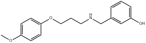 Phenol, 3-[[[3-(4-methoxyphenoxy)propyl]amino]methyl]- Structure