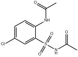 Hydrochlorothiazide Related Compound (N'-(2-Acetyl-sulfamoyl-4-chloro-phenyl) Acetamide) 구조식 이미지