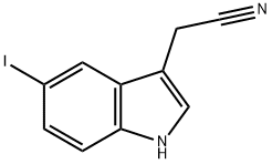 1H-Indole-3-acetonitrile, 5-iodo- Structure