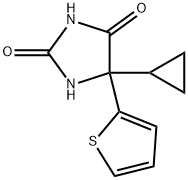 5-cyclopropyl-5-(thiophen-2-yl)imidazolidine-2,4-dione 구조식 이미지