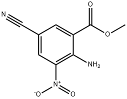 Benzoic acid, 2-amino-5-cyano-3-nitro-, methyl ester 구조식 이미지