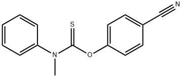 Carbamothioic acid, N-methyl-N-phenyl-, O-(4-cyanophenyl) ester Structure