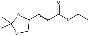 2-Propenoic acid, 3-(2,2-dimethyl-1,3-dioxolan-4-yl)-, ethyl ester 구조식 이미지