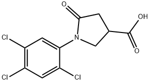3-Pyrrolidinecarboxylic acid, 5-oxo-1-(2,4,5-trichlorophenyl)- Structure