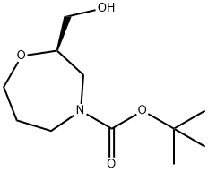 (R)-tert-Butyl 2-(hydroxymethyl)-1,4-oxazepane-4-carboxylate 구조식 이미지