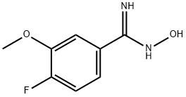Benzenecarboximidamide, 4-fluoro-N-hydroxy-3-methoxy- 구조식 이미지
