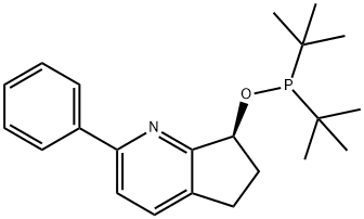 Phosphinous acid, bis(1,1-dimethylethyl)-, (7S)-6,7-dihydro-2-phenyl-5H-cyclopenta[b]pyridin-7-yl ester (9CI) Structure