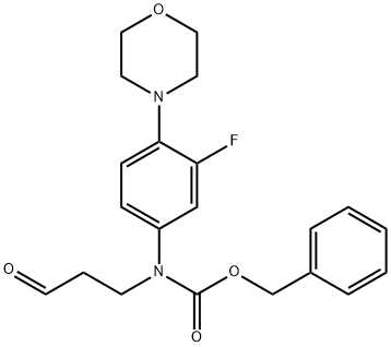 Carbamic acid, [3-fluoro-4-(4-morpholinyl)phenyl](3-oxopropyl)-, phenylmethyl ester (9CI) 구조식 이미지