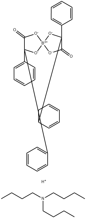 Borate(1-), bis[alpha-(hydroxy-kappa O)-alpha-phenylbenzeneacetato(2-)-kappa O]-, (T-4)-, hydrogen coMpound with N,N-dibutyl-1-butanaMine (1:1:1) (BABoTBA) Structure