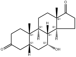 (5R,7R,8R,9S,10S,13S,14S)-7-hydroxy-10,13-dimethyldodecahydro-1H-cyclopenta[a]phenanthrene-3,17(2H,4H)-dione(WX116145) 구조식 이미지