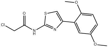 Acetamide, 2-chloro-N-[4-(2,5-dimethoxyphenyl)-2-thiazolyl]- 구조식 이미지